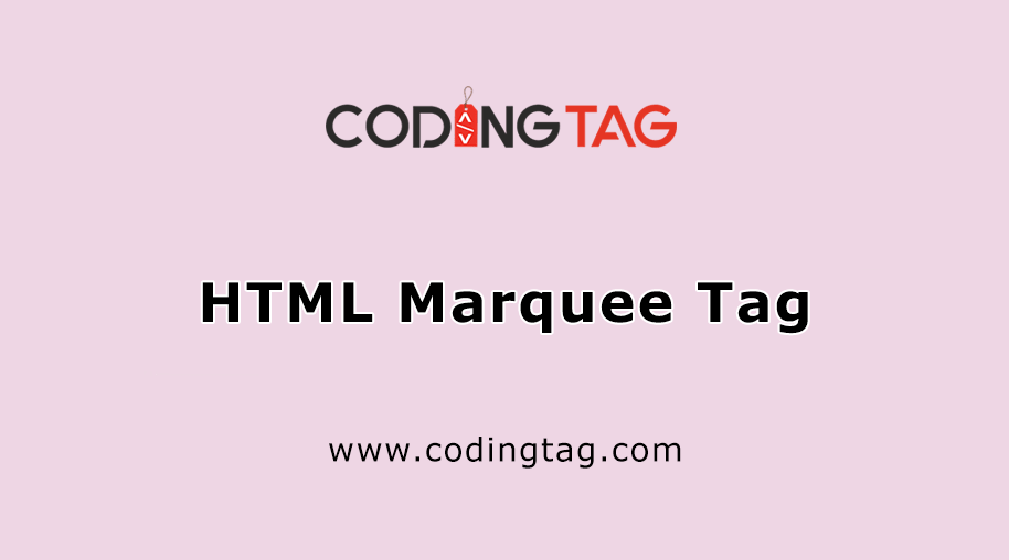 HTML Marquee Tag ?
