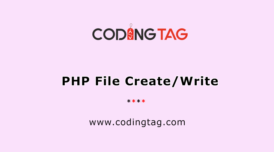 PHP File Create/Write