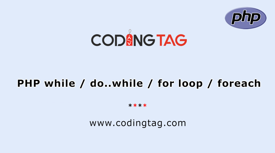 PHP while / do..while / for loop / foreach
