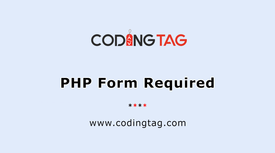 PHP Form Required