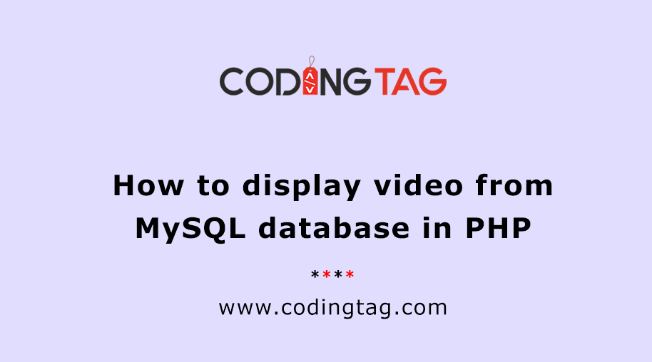 How to display video from MySQL database in PHP