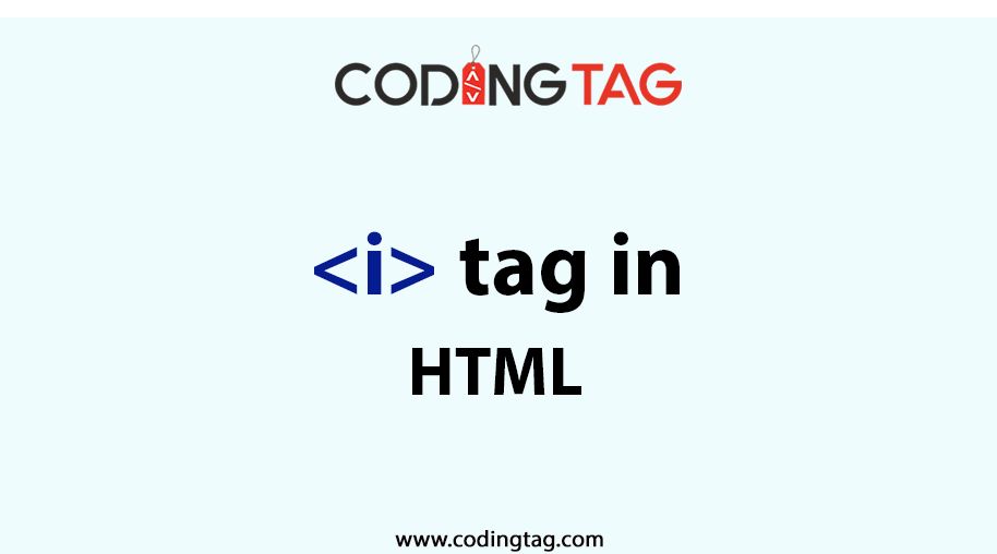 HTML I <i> Tag