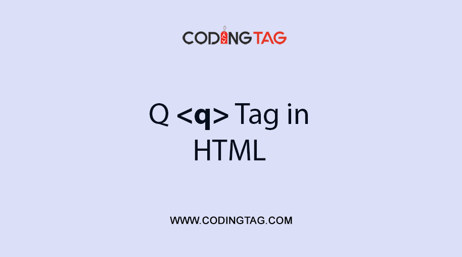 HTML Q <q> Tag