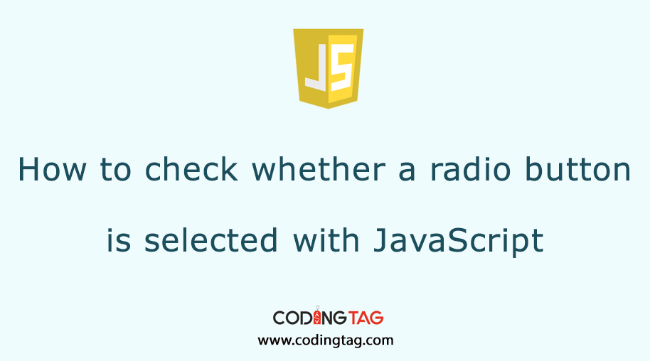 How to check whether a radio button is selected with JavaScript?