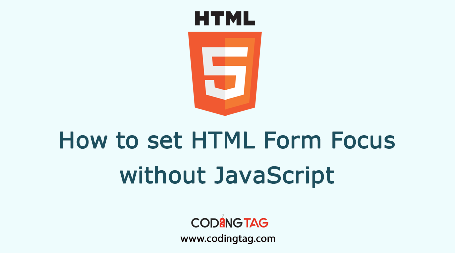 How to set default HTML Form Focus without JavaScript?
