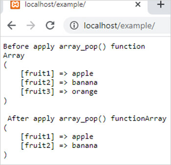 array_pop() function in php || array pop in php