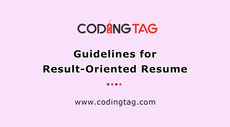Guidelines for Result-Oriented Resume