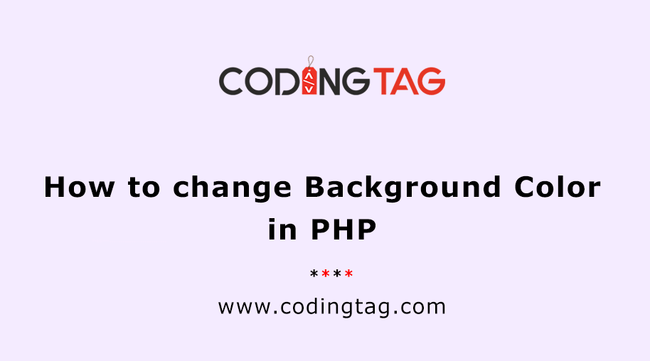 How to change the background color in PHP | Coding Tag