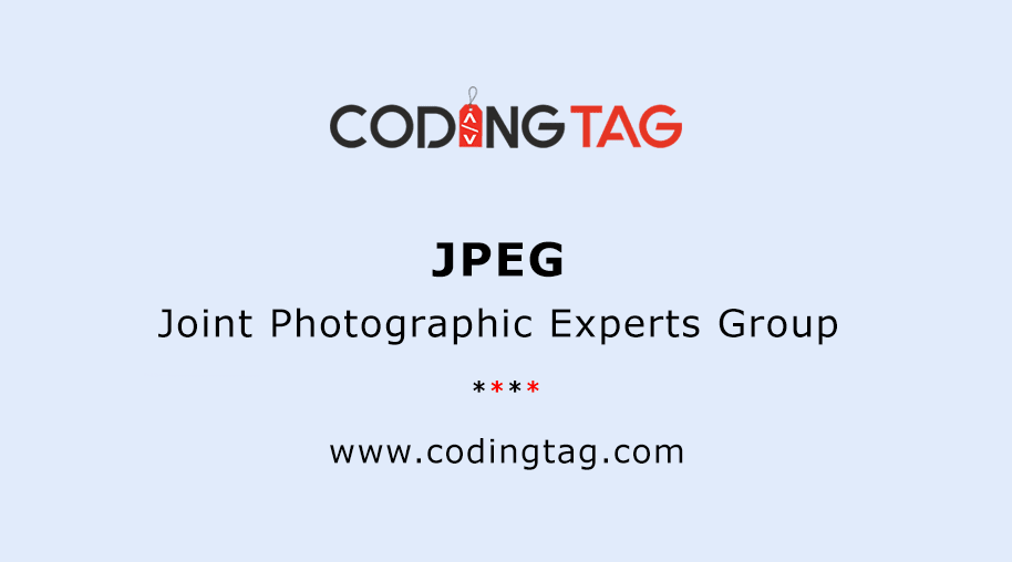 JPEG Full form - Joint Photographic Experts Group