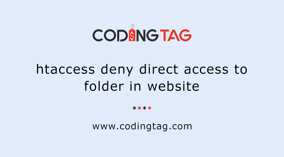 htaccess deny direct access to folder in website