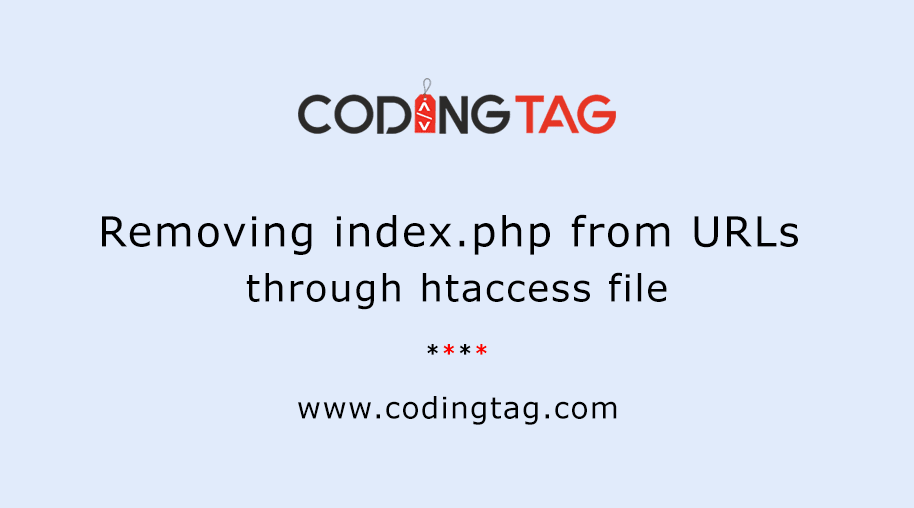 How remove index.php from URL with .htaccess