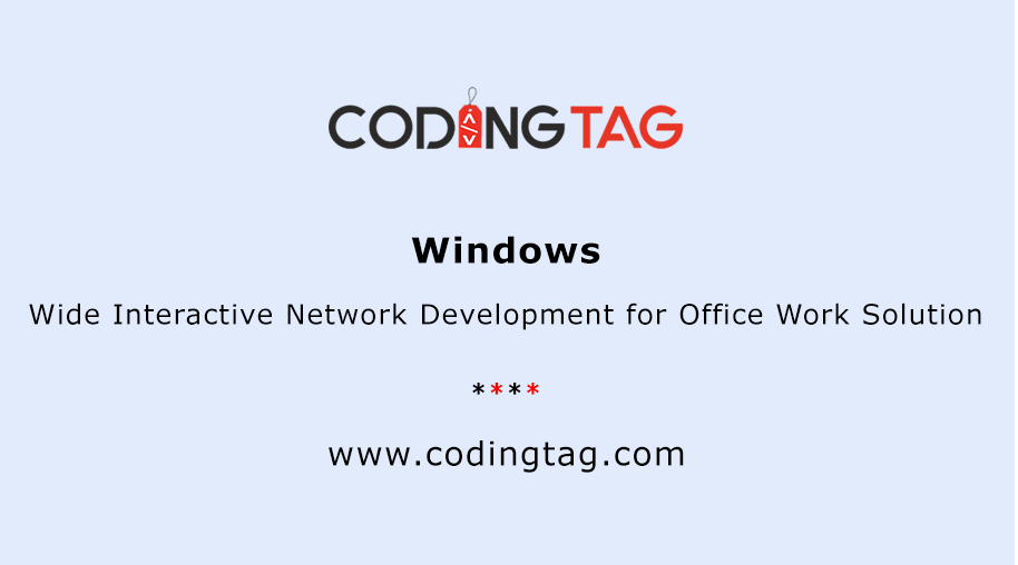 Wide Interactive Network Development for Office Work Solution (Windows)