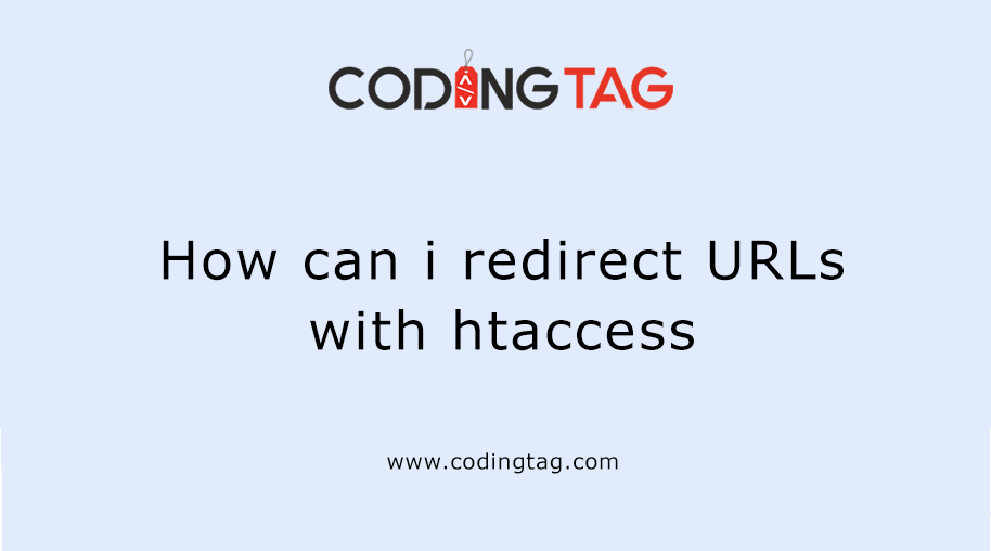 How can I redirect URLs with htaccess