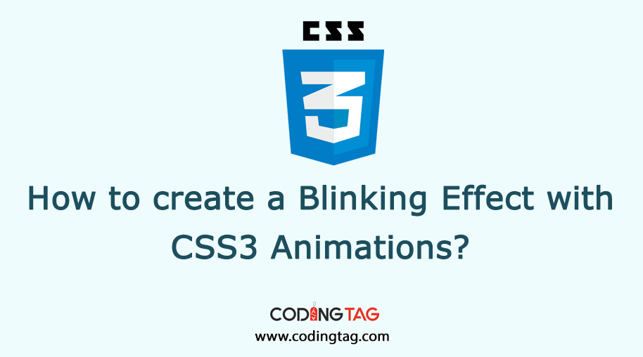 How to create a Blinking Effect with CSS3 Animations?