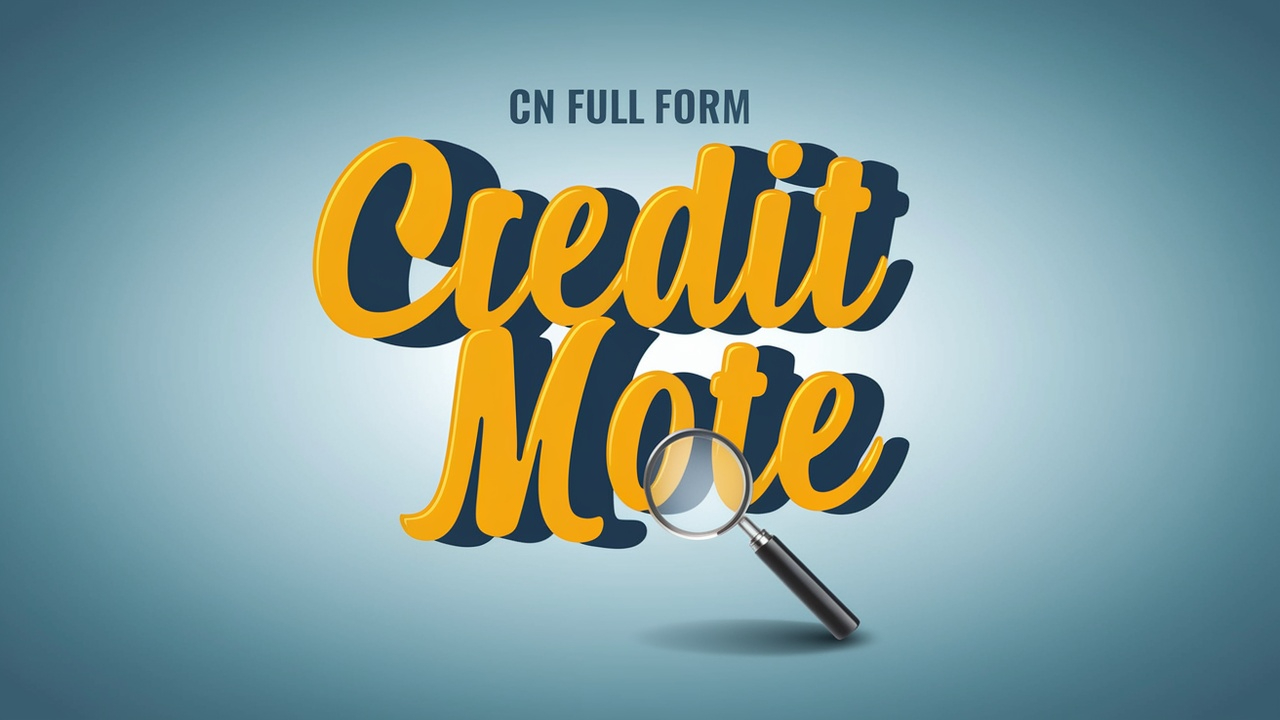 CN Full Form  - Credit Note